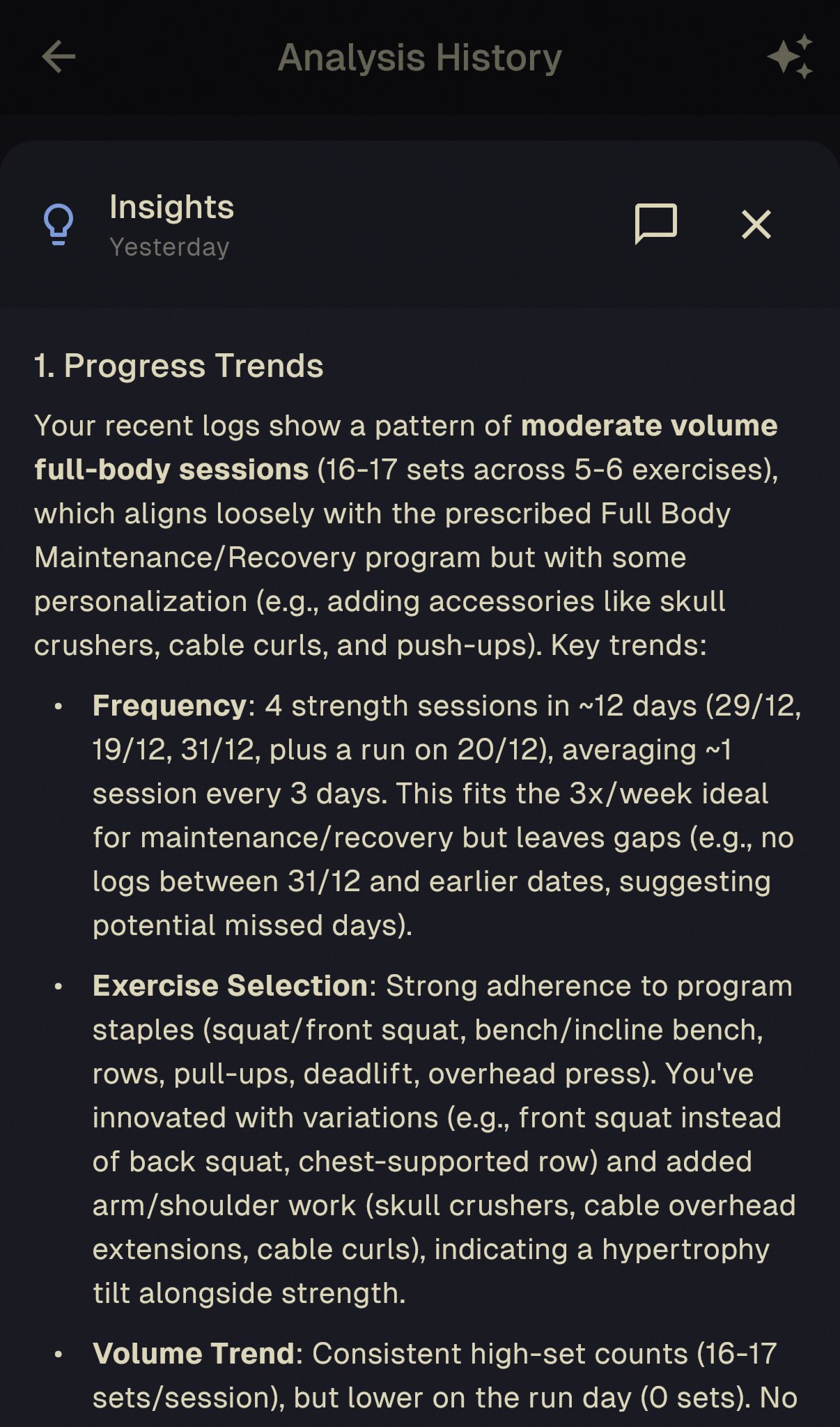 AI-generated training insights